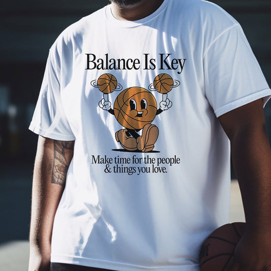 Positive Quotes Basketball-inspired Men's Cotton T-shirt Big & Tall