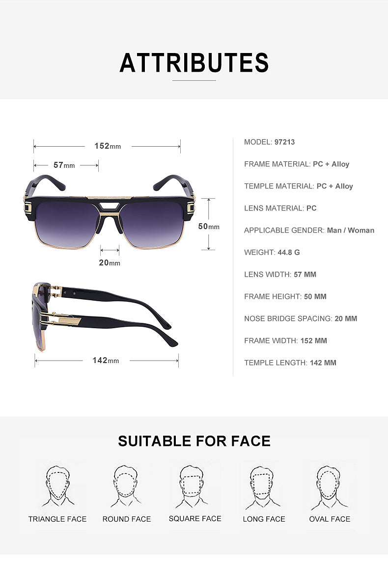 Driving Large Frame Retro Trend Men's Sunglasses