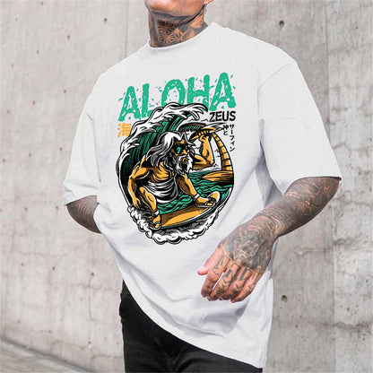 Surfing Zeus Aloha Spirit Men's T-shirt Big & Tall