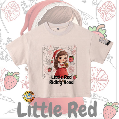 Little Red Riding Hood QR Code Bedtime Story T-Shirt for Kids