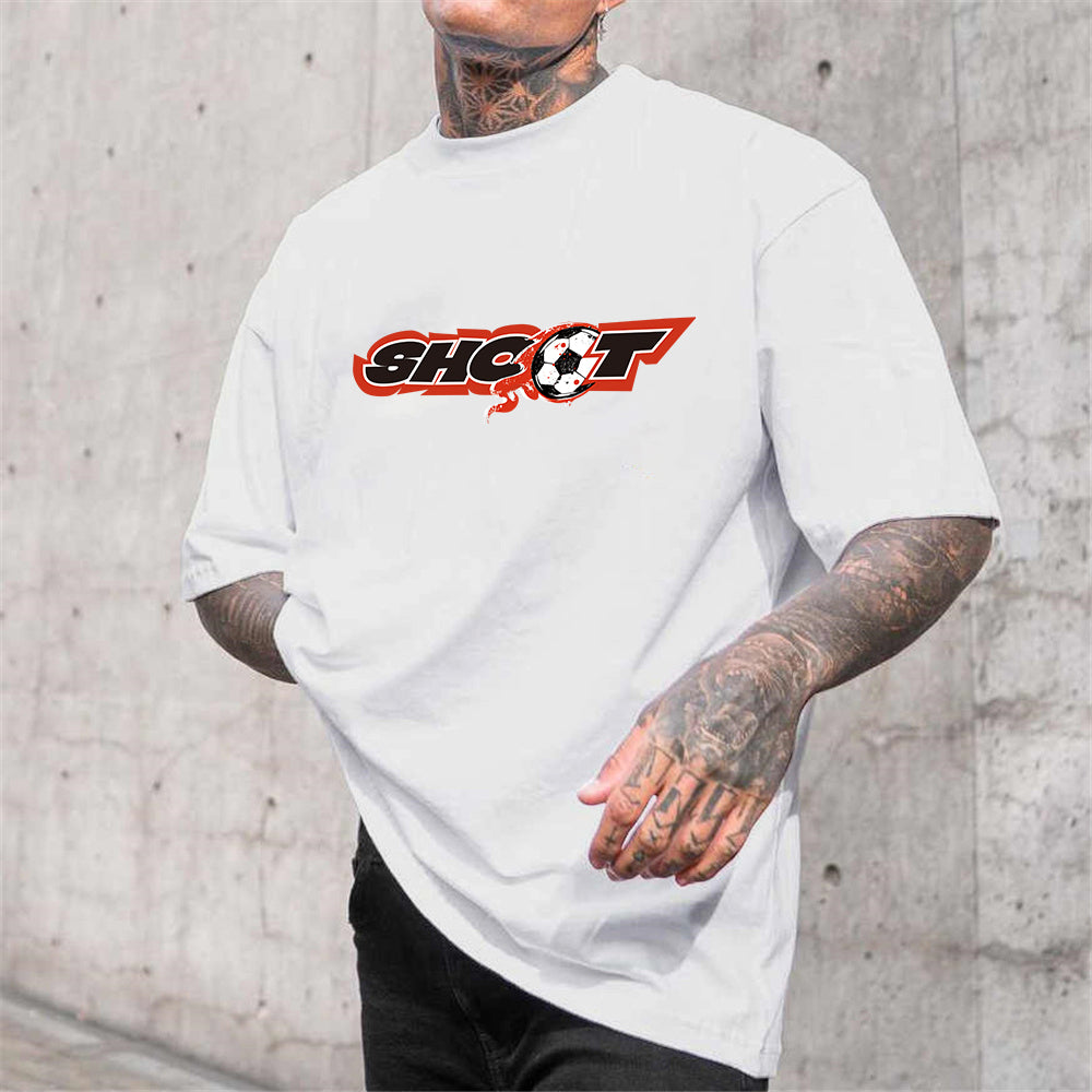 Football Shoot Print Design Men's T-shirt