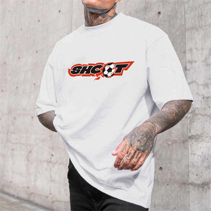 Football Shoot Print Design Men's T-shirt