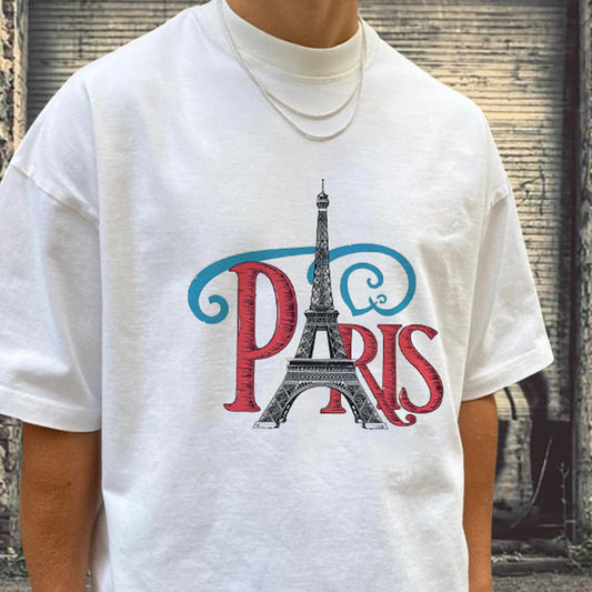 Paris Effiel Tower Men's Short Sleeve T-shirt
