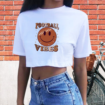 Football Vibes Ladies Crop Tee