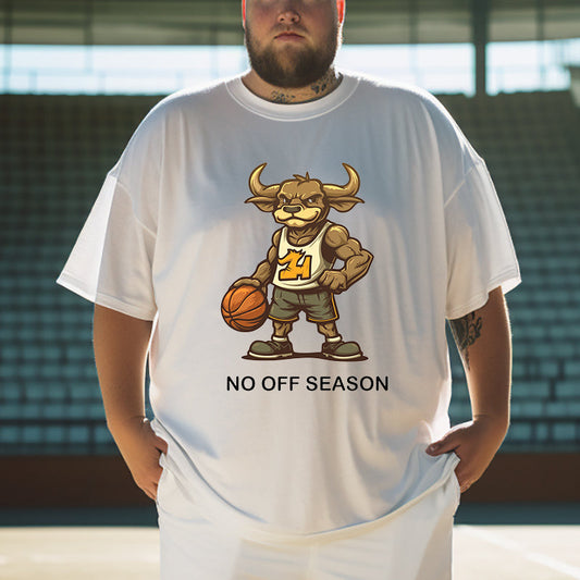 No Off Season Baller Athlete Cartoon Bull Big & Tall Tee