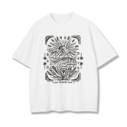 Nature's Harmony Scenic Illustration Printed Tee