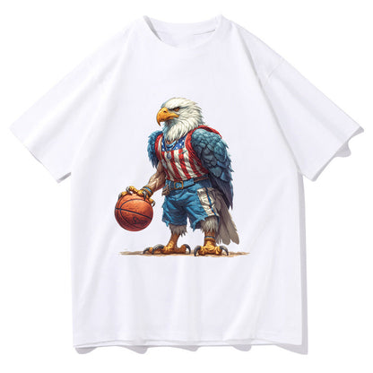 American Pride Bald Eagle Basketball Player Big & Tall Tee