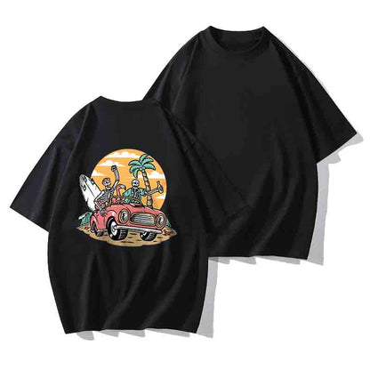 Skeleton Man Vacation Vibes Men's T-Shirt