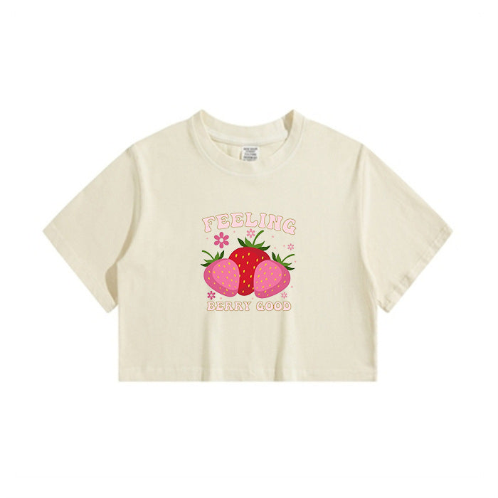Sweet Strawberry Ladie's Crop Tee