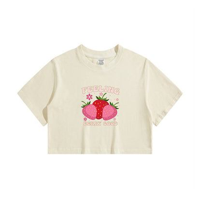Sweet Strawberry Ladie's Crop Tee