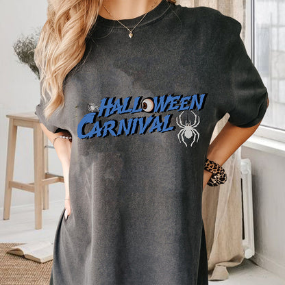Halloween Spider Print Women's Cotton T-shirt