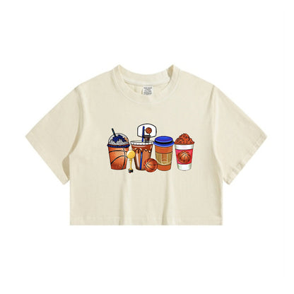 Basketball Drink Lady's Crop Tee