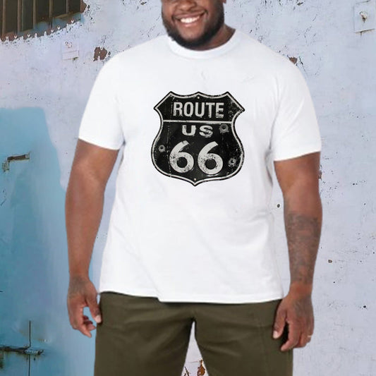 US Route 66 Historical Sign Men's T-Shirts Big & Tall