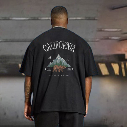 California Letters Graphic Print Men's T-Shirt Big & Tall