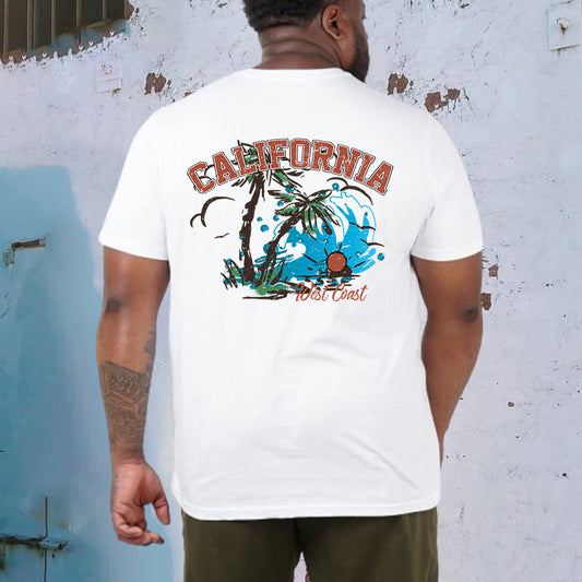 Californian West Coast Beach Vibes Men's T-Shirt Big & Tall