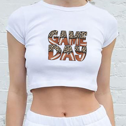 Game Day Football Lovers Women's Crop Tee