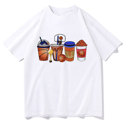 Court to Cafe Drink Illustration B-ball Beverages Graphic Tee Big & Tall