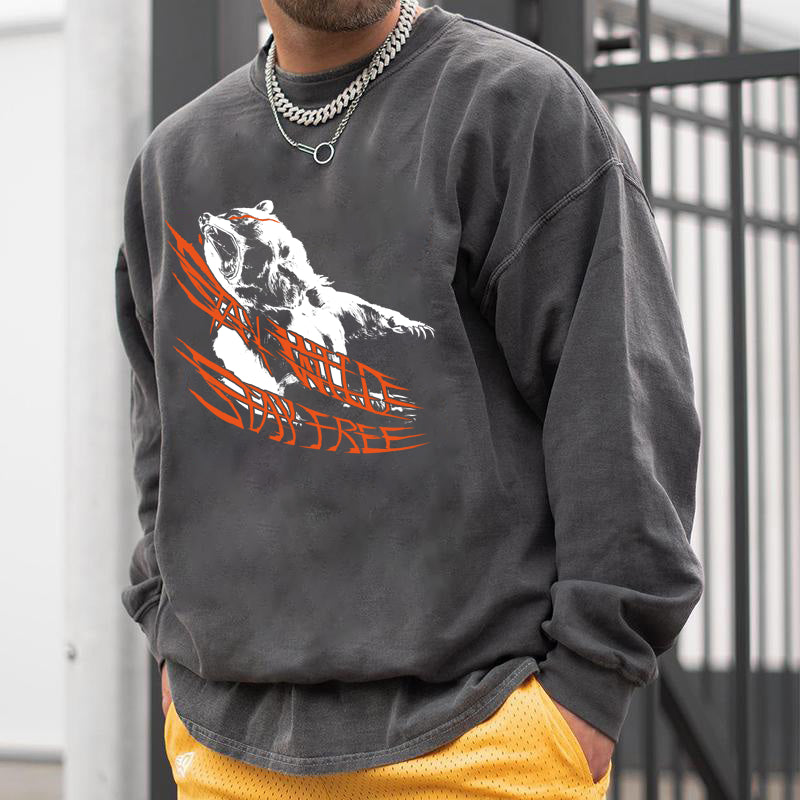 Free And Wild Like A Bear Men's Sweatshirt