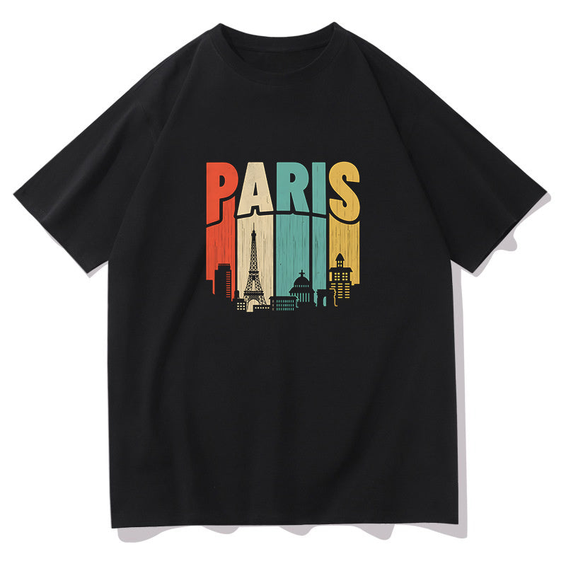 Paris Citycapes Men's Short Sleeve T-shirt Big & Tall