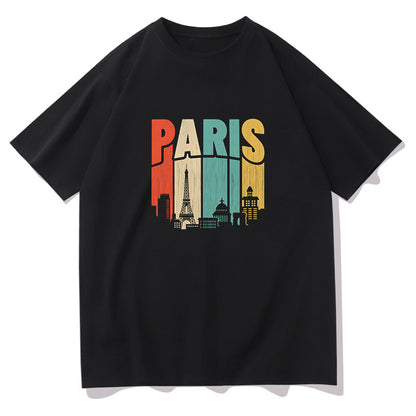 Paris Citycapes Men's Short Sleeve T-shirt Big & Tall