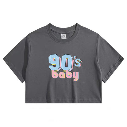 90'S Baby Ladies Cute Crop Tee