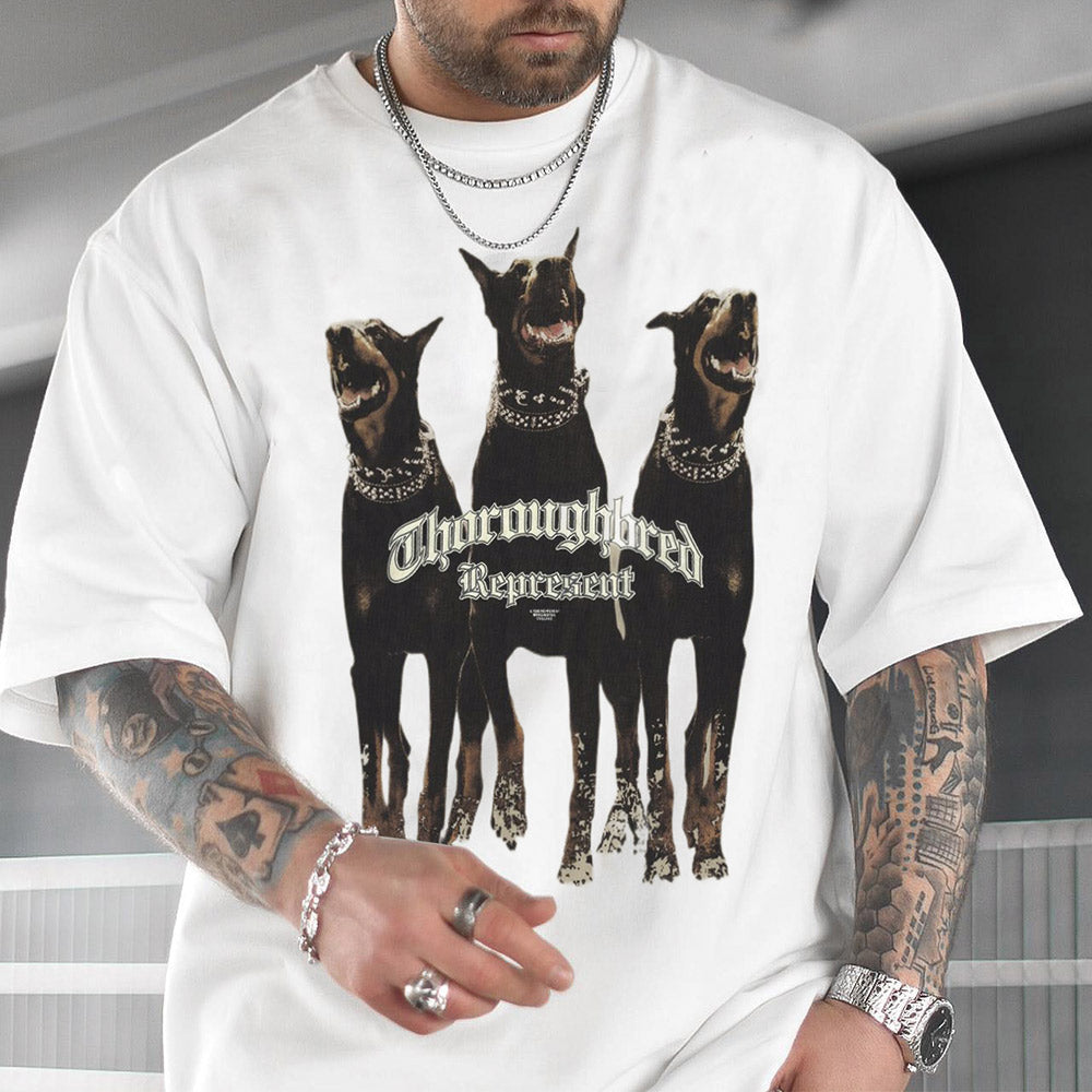 Doberman Print Men's Pets Lovers T-Shirt