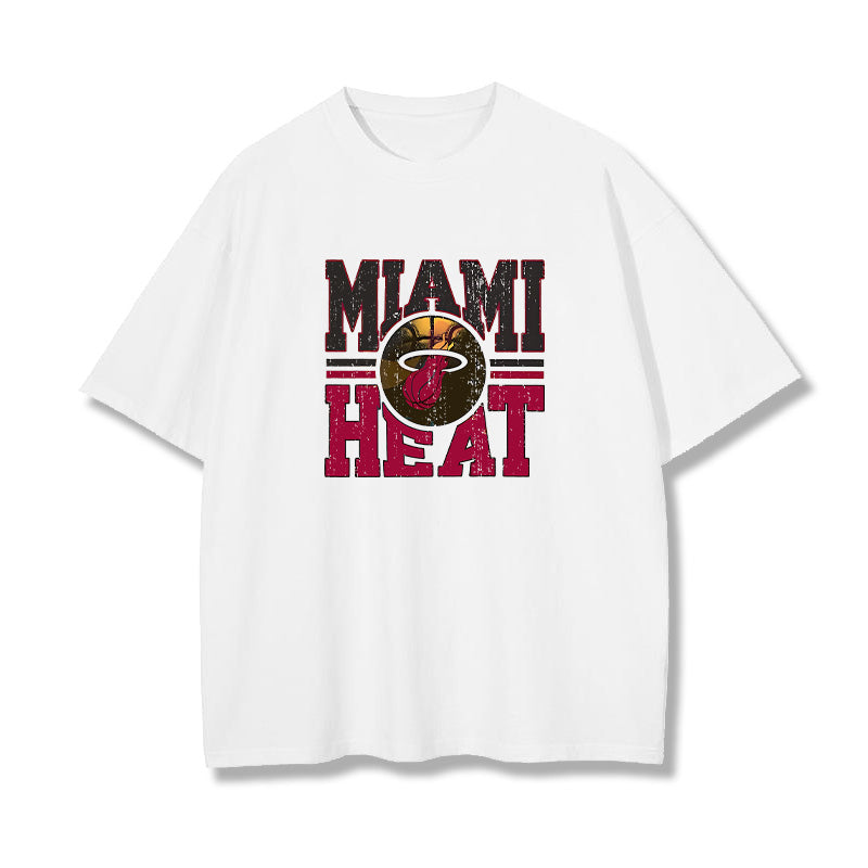 Men's Miami Heat Streetwear Cotton T-Shirts