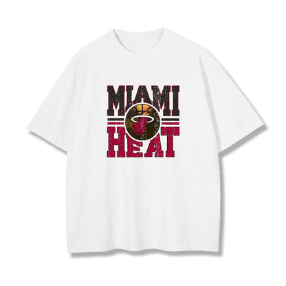 Men's Miami Heat Streetwear Cotton T-Shirts