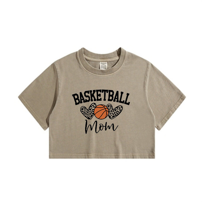Basketball Mom Lady's Crop Tee