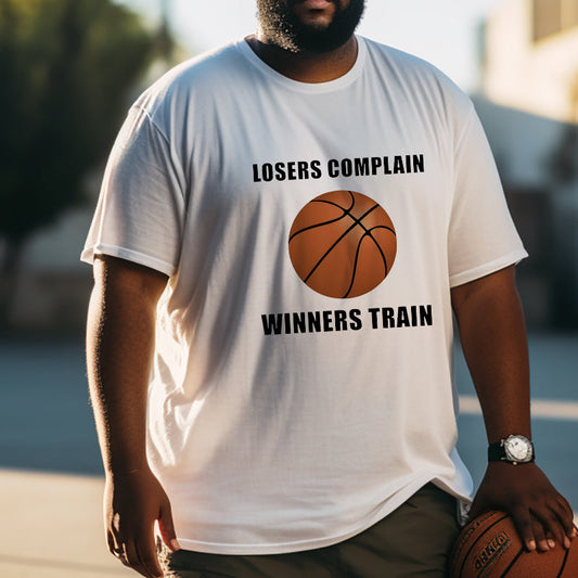 Positive Quotes B-Ball Inspired Men's Cotton Tee Big & Tall