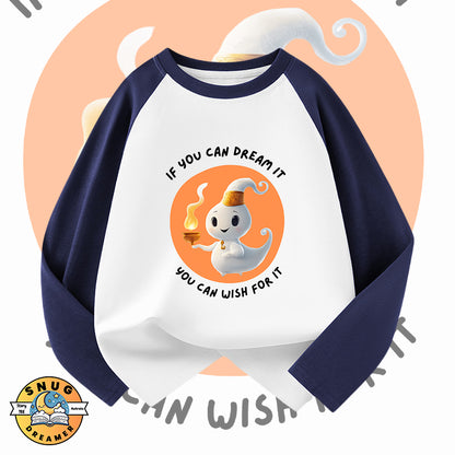 Fun Magic Lamp Print Kids Raglan Long Sleeve Tee