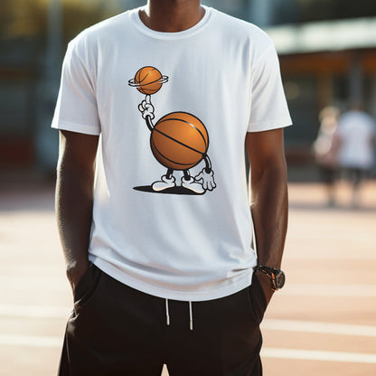 Men's Funny Basketball Character Print Big & Tall T-shirt