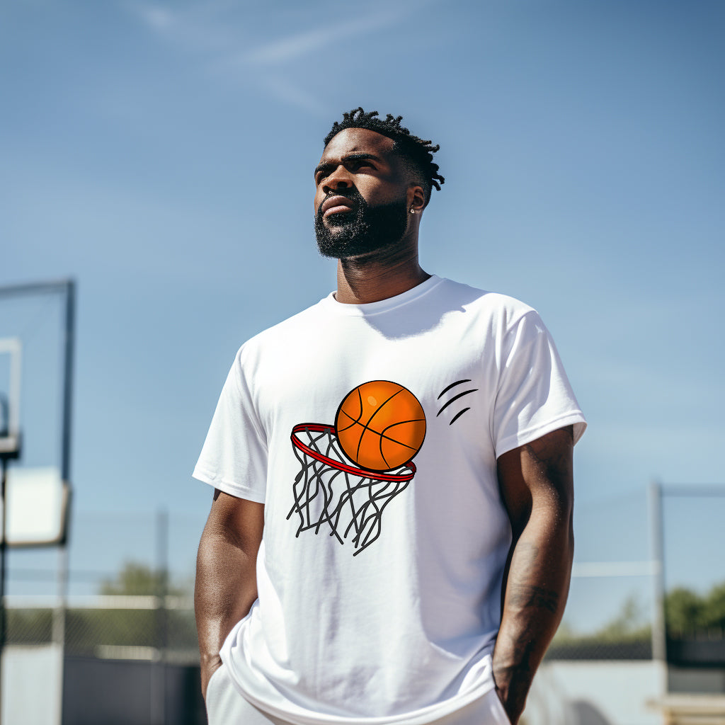 Hoop Dreams Scoring Basketball Print Big & Tall T-shirt