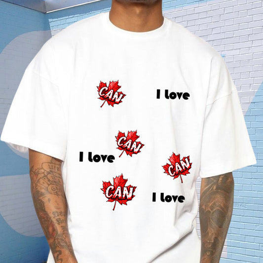 I love Canada Maple Leafs Men's Short Sleeve Tee