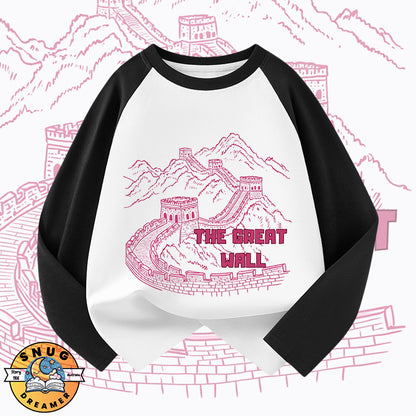 The Great Wall Print with QR Code Kids Story Tee