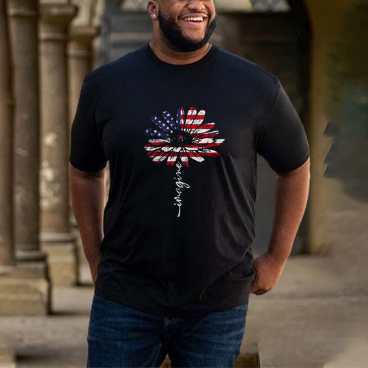 Floral Graphic Print Men's T-Shirt Big & Tall