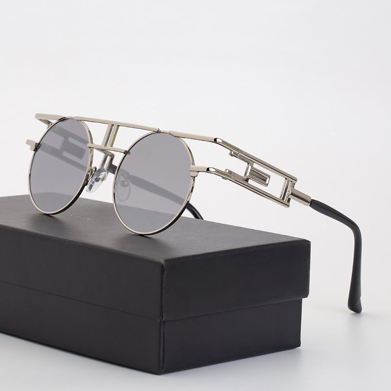 Cycling Round Frame Steampunk Men's Sunglasses