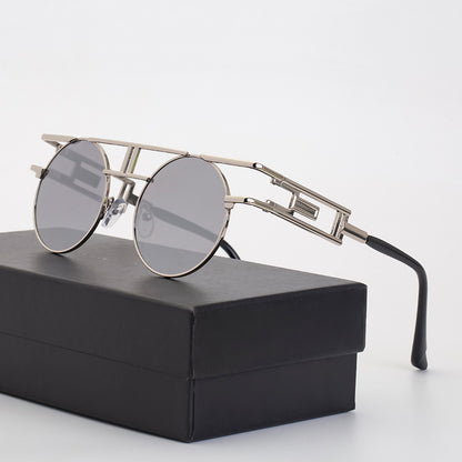 Cycling Round Frame Steampunk Men's Sunglasses