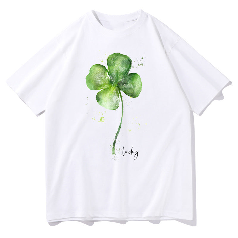 Watercolor Clover Men's Lucky Charm T-shirt