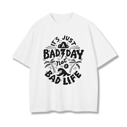Positive Quotes Letter Print Men's White T-shirt