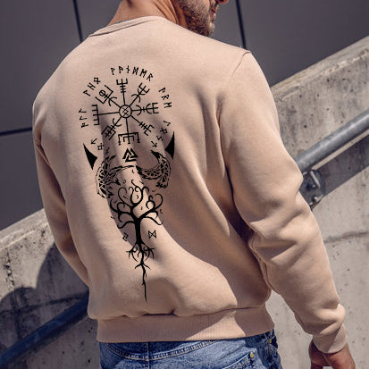 Norse symbols Viking Runes Tree of life Men's Sweatshirt