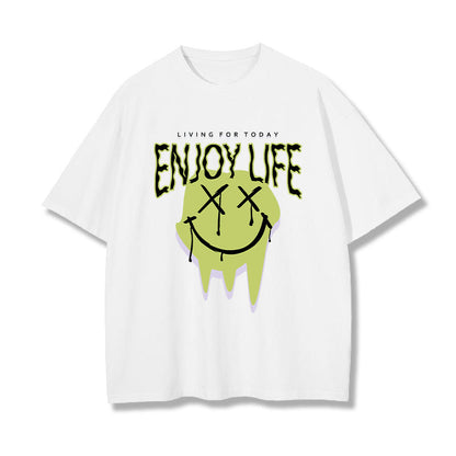 Enjoy Life Graphic Print Men's T-shirt Big & Tall