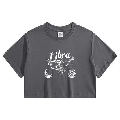 Libra Constellation Stars Lady's Crop Tee