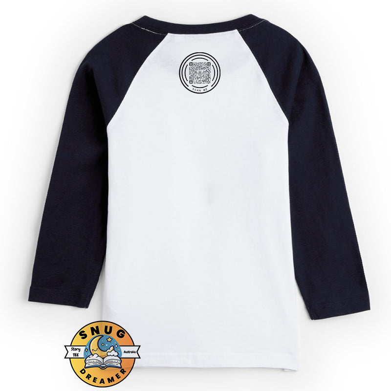 Aladdin Magic Lamp Raglan QR Code Story Tee for Kids