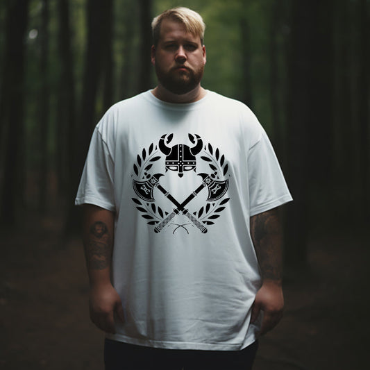 Nordic Heritage Attire Axe and Armor Tribute Tees Big and Tall