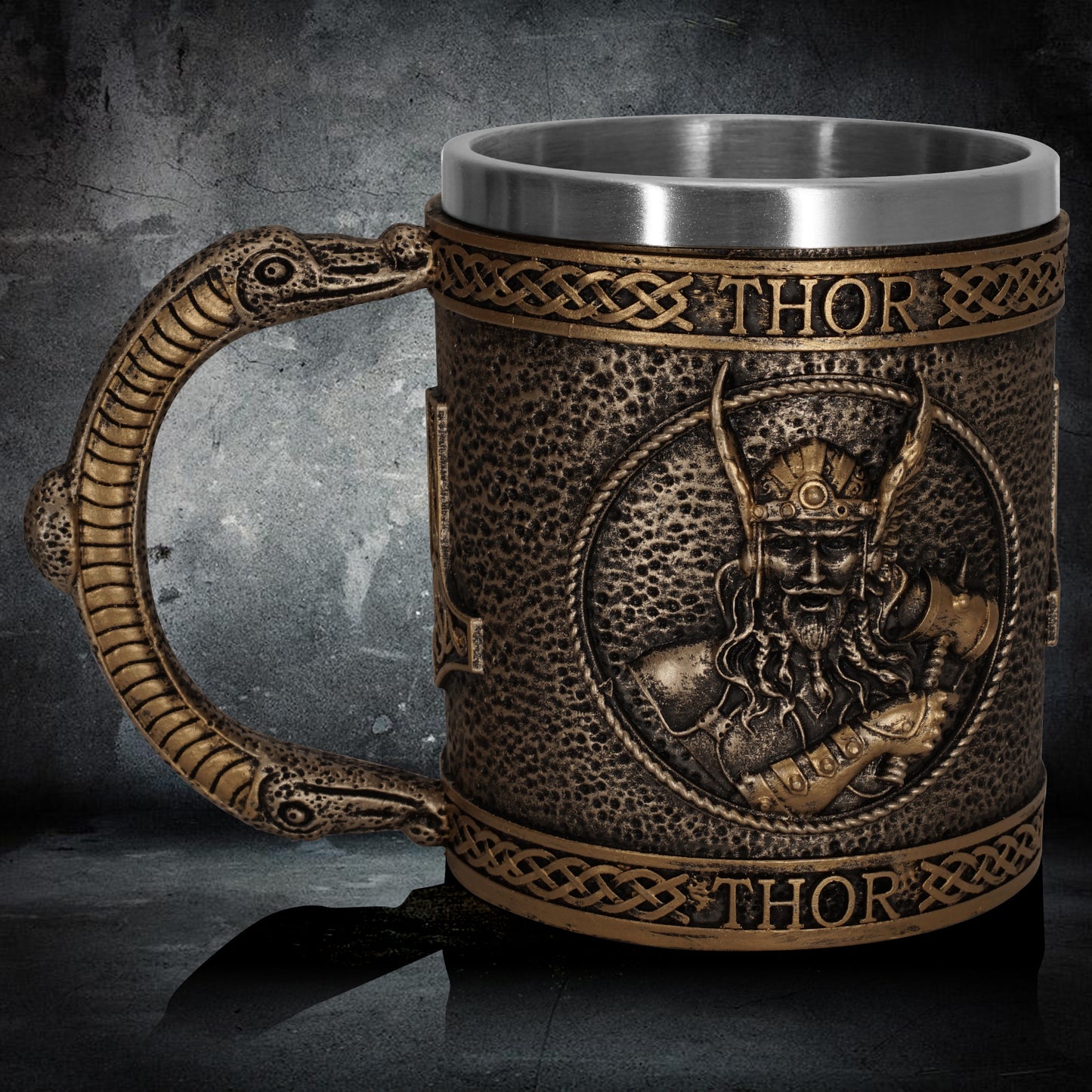 God of Thunder Thor's Mjolnir Stainless Steel Resin Mug