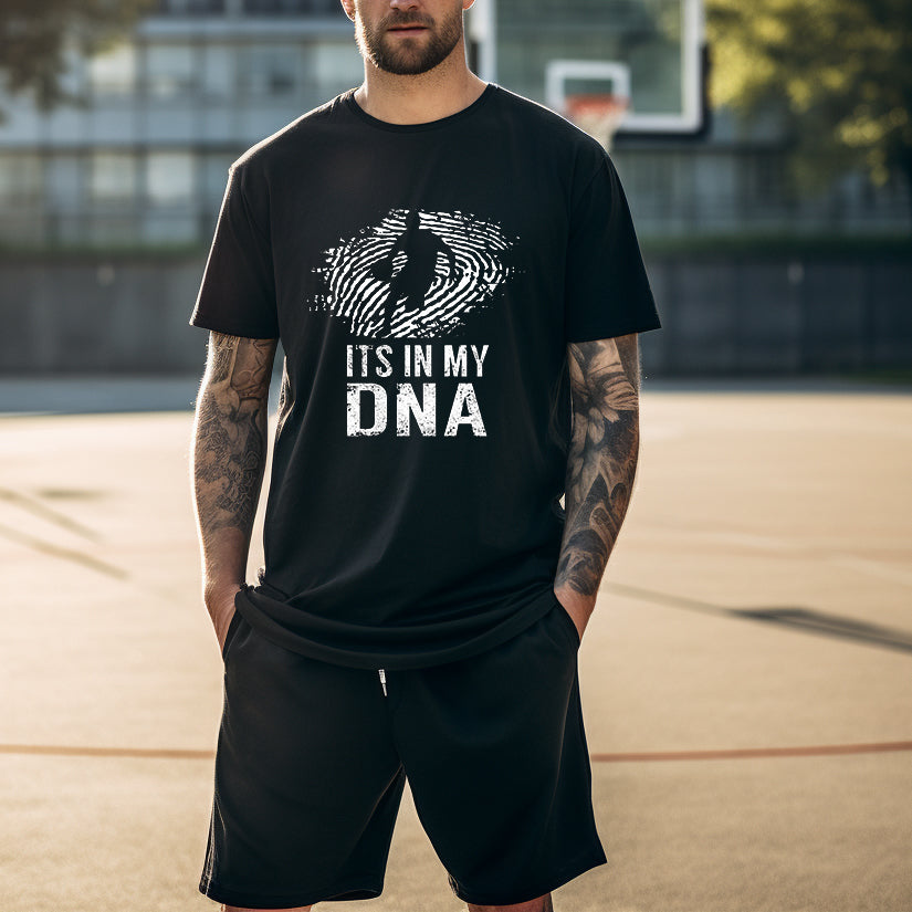 DNA Hoops Basketball Lovers Men's Cotton T-shirt Big & Tall