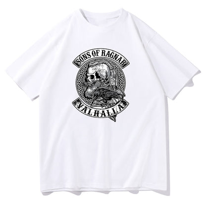 Norse Mythology Inspired Sons of Ragnar Print T-Shirt