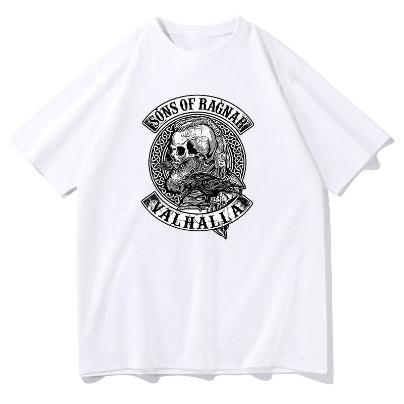 Norse Mythology Inspired Sons of Ragnar Print T-Shirt Big & Tall