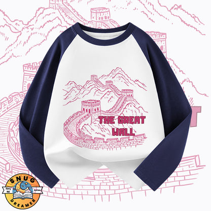 The Great Wall Print with QR Code Kids Story Tee